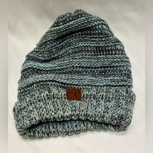 C.C Marled Mint & Charcoal Beanie